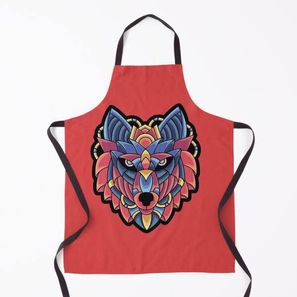 Item preview, Lobo azteca Cabeza Guerrero Espíritu abstracto Animal designed and sold by NerdCulture.