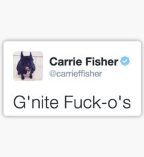 Carrie Fisher Tweets Sticker