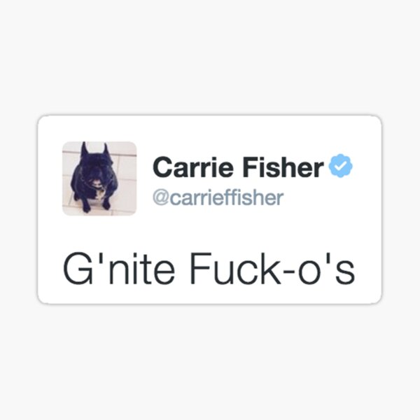 Vista previa del artículo con la obra «Tweets de Carrie Fisher», diseñado y vendido por sarahntaylor.