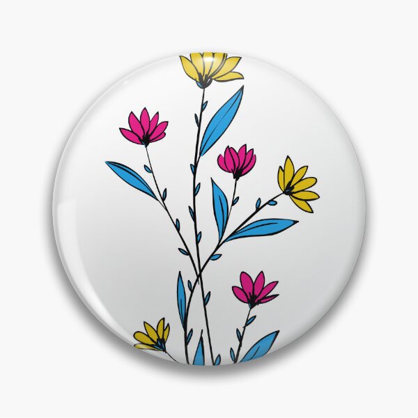 Item preview, Subtle Pansexual Pride Daisy Sprig designed and sold by failephant-art.
