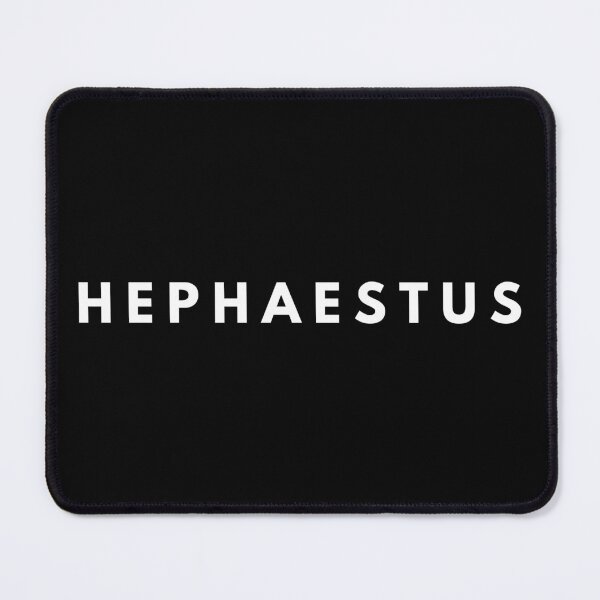 Item preview, Hephaestus Greek Mythology Olympian God White Typography designed and sold by OnyxMoonDesigns.