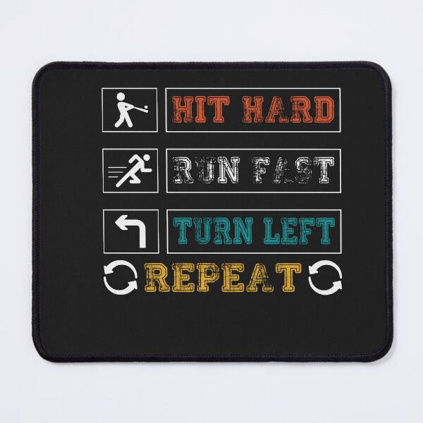 Item preview, Hit Hard Run Fast Turn Left Baseball Softball Fan designed and sold by kakarot-art.