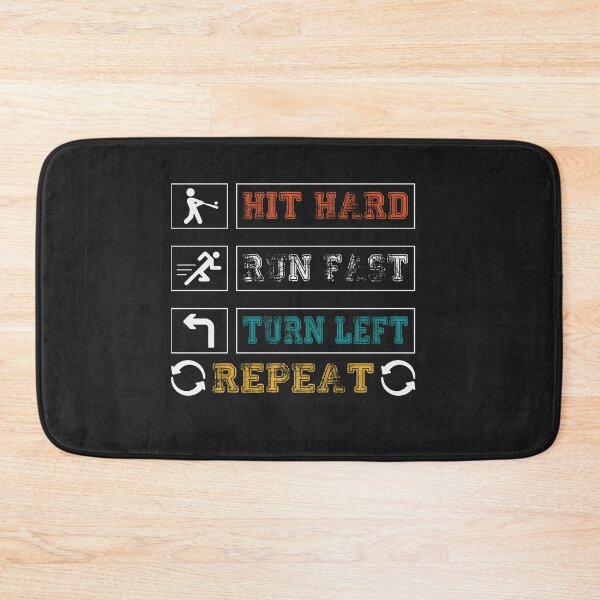 Item preview, Hit Hard Run Fast Turn Left Baseball Softball Fan designed and sold by kakarot-art.