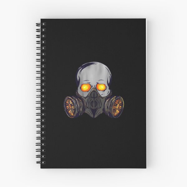 Item preview, gas masked fiery eyed skull designed and sold by ohsomenerd.