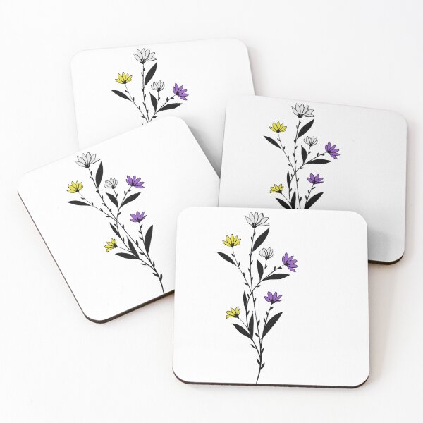 Item preview, Subtle Nonbinary Pride Daisy Sprig designed and sold by failephant-art.