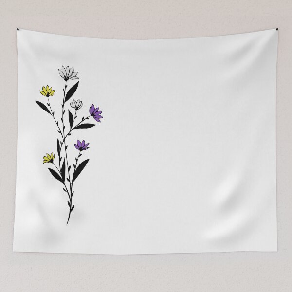 Item preview, Subtle Nonbinary Pride Daisy Sprig designed and sold by failephant-art.
