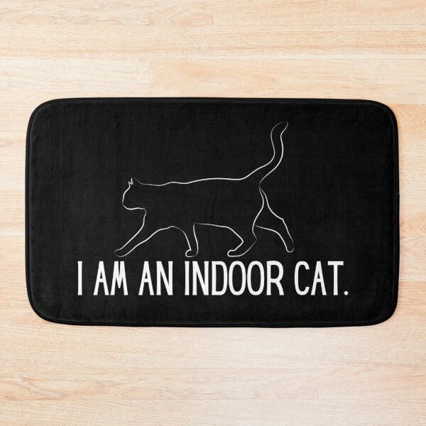 Item preview, Mood: I am an indoor cat. (Black background) designed and sold by SillyFun.