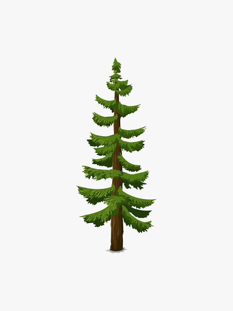"Pine Tree" Sticker by janachesnut Redbubble