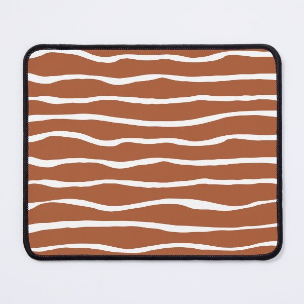 Item preview, Organic Stripes Pattern Deep Clay Rust Terracotta and White designed and sold by kierkegaard.