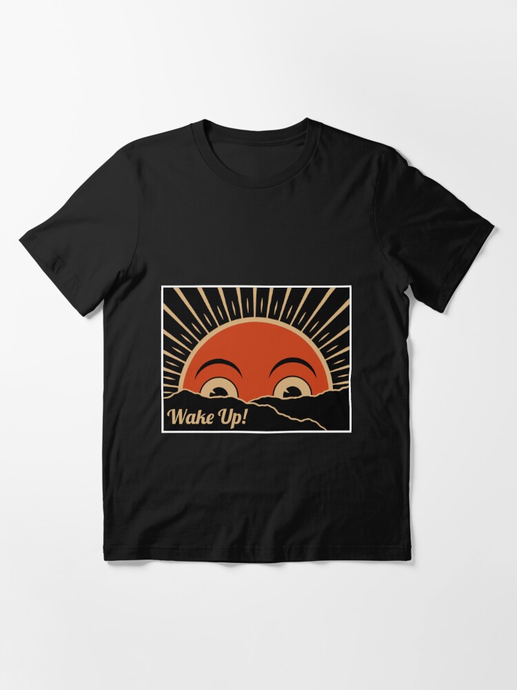 Thumbnail 2 of 7, Essential T-Shirt, Wake Up Orange Sun Rays Illustration designed and sold by mike-gray.