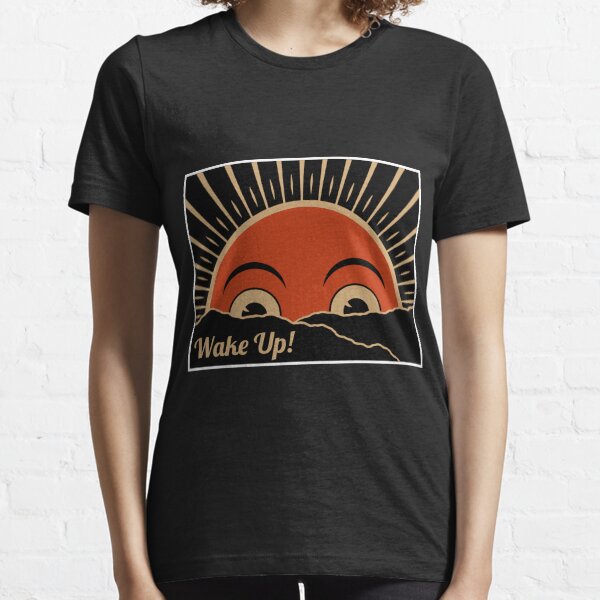 Wake Up Orange Sun Rays Illustration Essential T-Shirt