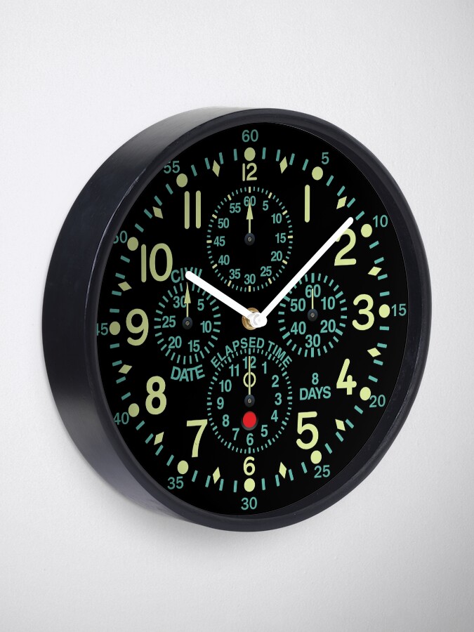 Alternate view of "Flying Fortress" Aircraft Clock Clock