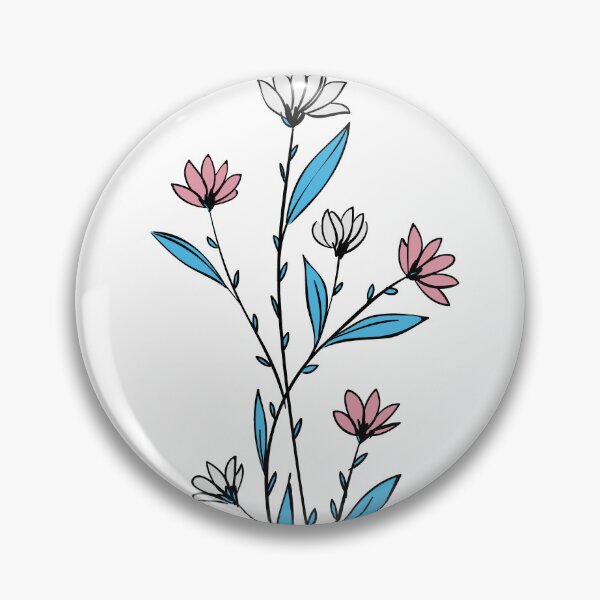 Item preview, Subtle Transgender Pride Daisy Sprig designed and sold by failephant-art.