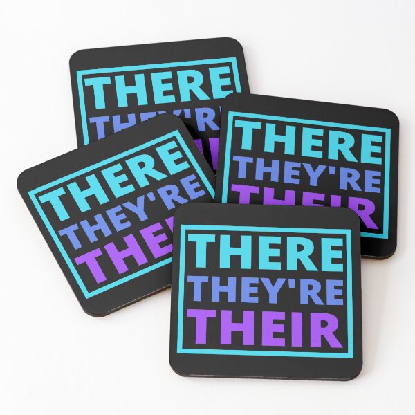 Item preview, There, They're, Their, Funny Grammar School Education Teachers Blue and Purple designed and sold by CameronBischoff.