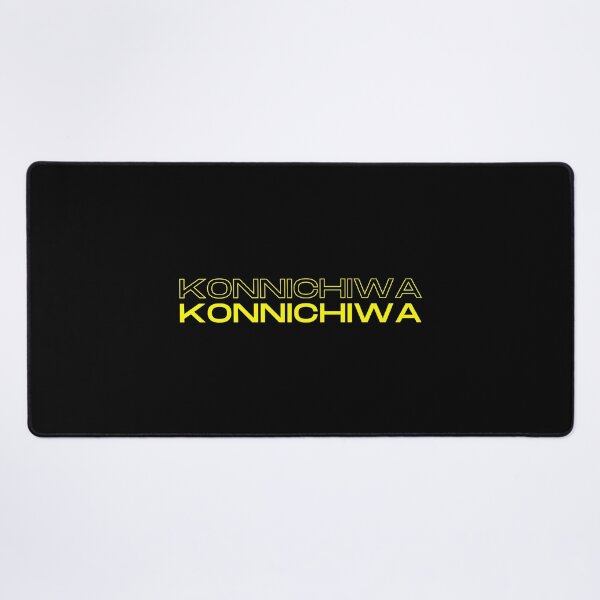 Item preview, Konnichiwa Japanese Hello Translation Kawaii Yellow Design designed and sold by Hohohaxi.