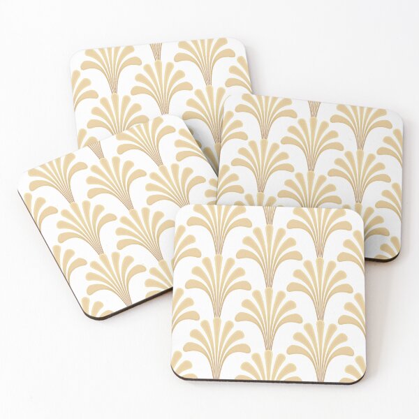 Item preview, Light Gold Geometric Gatsby Art Deco Pattern Background  designed and sold by Angela Cini.