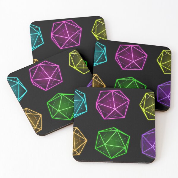 Item preview, Neon icosahedrons designed and sold by ProfiTrollka.