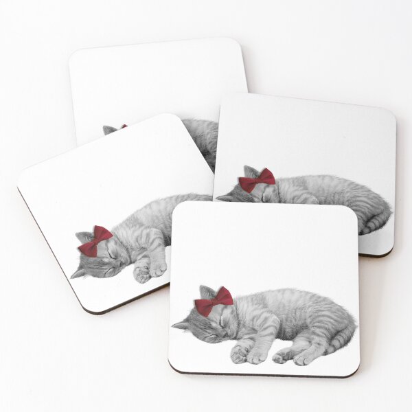 Artikelvorschau, Schlafendes Kätzchen-Kunstwerk - Baby-Tierdrucke, Tiere mit Schleifen, Kinderzimmer-Wanddekoration, Babyzimmerdrucke, Tierkunstfotografie, Baby-Kätzchen-Foto, Katzenkunst entworfen und verkauft von MrGiftee.