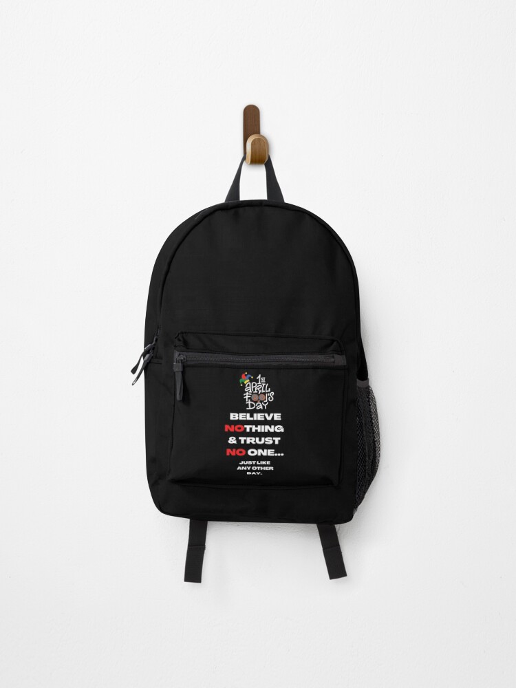 Thumbnail 1 of 3, Backpack, April Fool's Day designed and sold by NineOneOne.