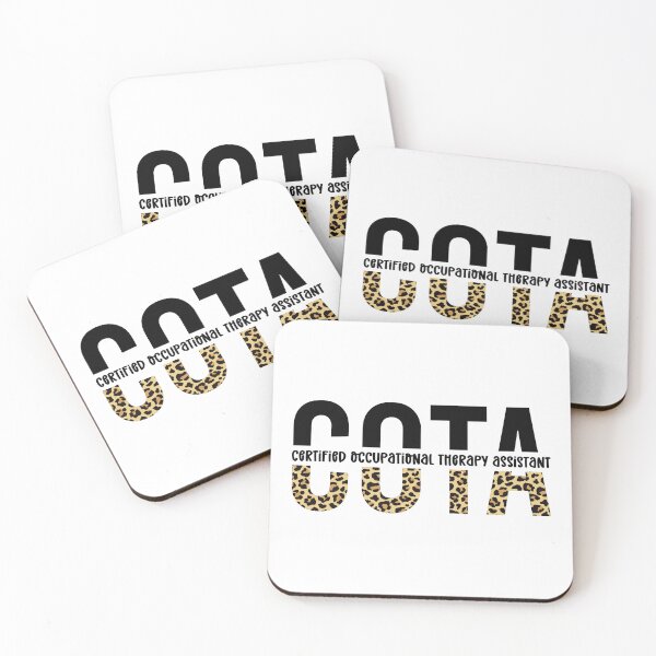 Item preview, COTA Certified Occupational Therapy Assistant | OTA Occupational Therapy Assistant | COTA Cheetah print typography designed and sold by Violet Treasures.