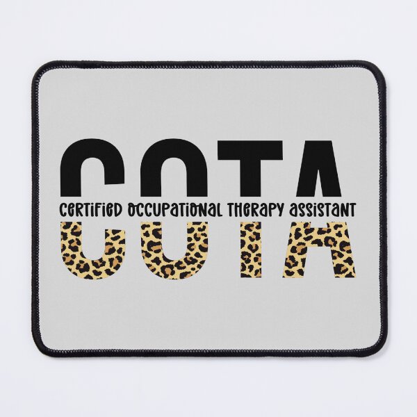 Item preview, COTA Certified Occupational Therapy Assistant | OTA Occupational Therapy Assistant | COTA Cheetah print typography designed and sold by Violet Treasures.