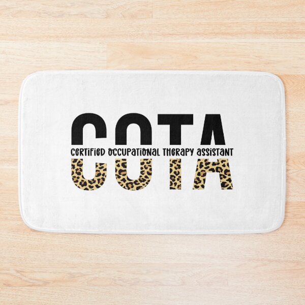 Item preview, COTA Certified Occupational Therapy Assistant | OTA Occupational Therapy Assistant | COTA Cheetah print typography designed and sold by Violet Treasures.
