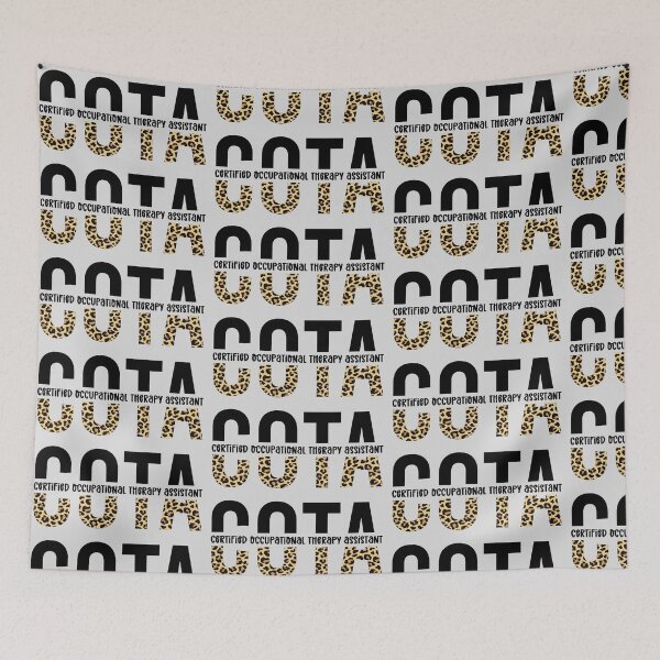Item preview, COTA Certified Occupational Therapy Assistant | OTA Occupational Therapy Assistant | COTA Cheetah print typography designed and sold by Violet Treasures.