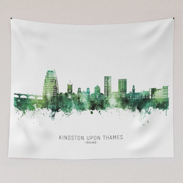 Item preview, Kingston upon Thames England Skyline designed and sold by ArtPrints.