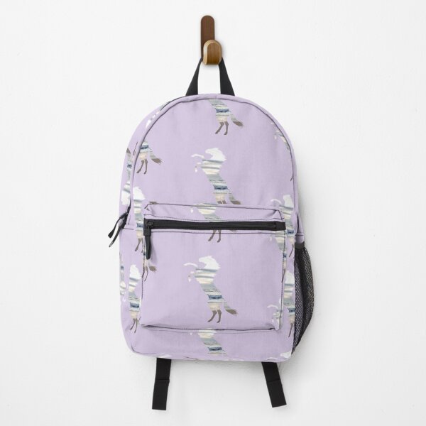 Item preview, Horse rearing seaside silhouette with a purple background  designed and sold by PICbyFemke.