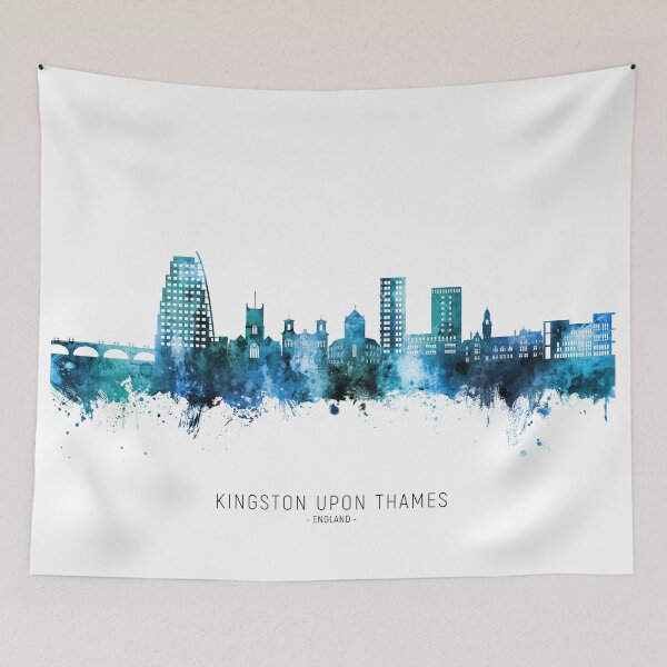 Item preview, Kingston upon Thames England Skyline designed and sold by ArtPrints.