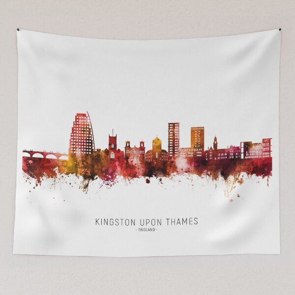 Item preview, Kingston upon Thames England Skyline designed and sold by ArtPrints.