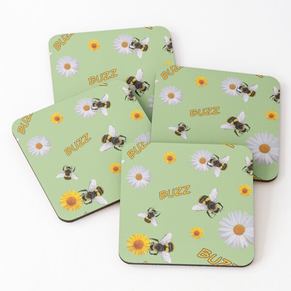 Item preview, Busy Bees Buzzing Flowers Happy designed and sold by MushroomCore.
