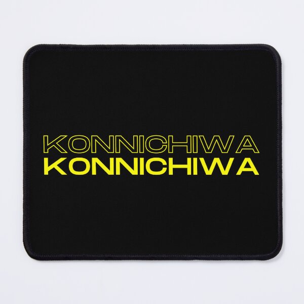Item preview, Konnichiwa Japanese Hello Translation Kawaii Yellow Design designed and sold by Hohohaxi.