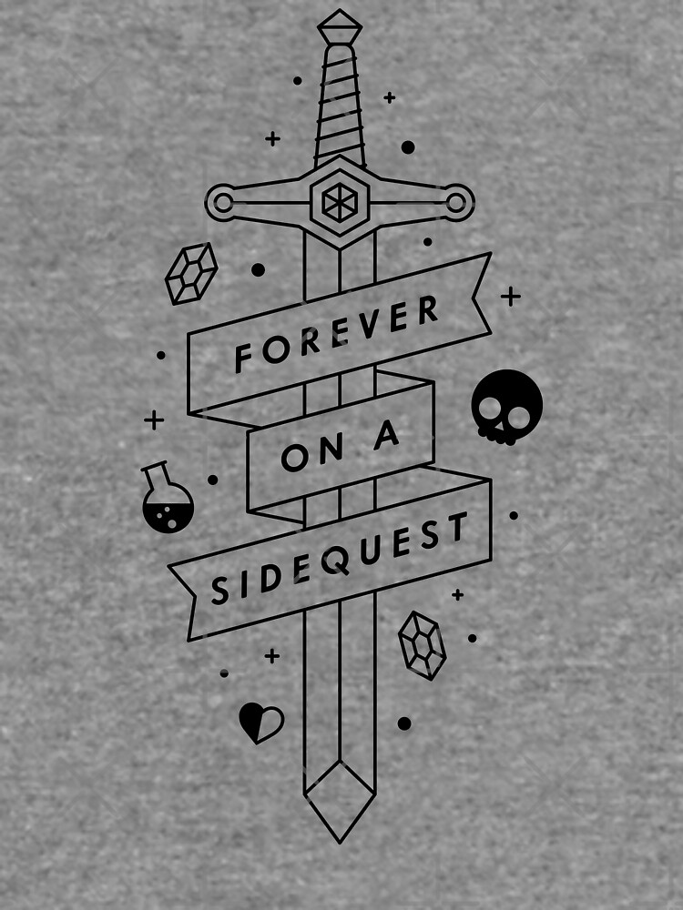 Forever on a side quest - Video games line drawing Tattoo Essential  T-Shirt for Sale by thedesigngarden