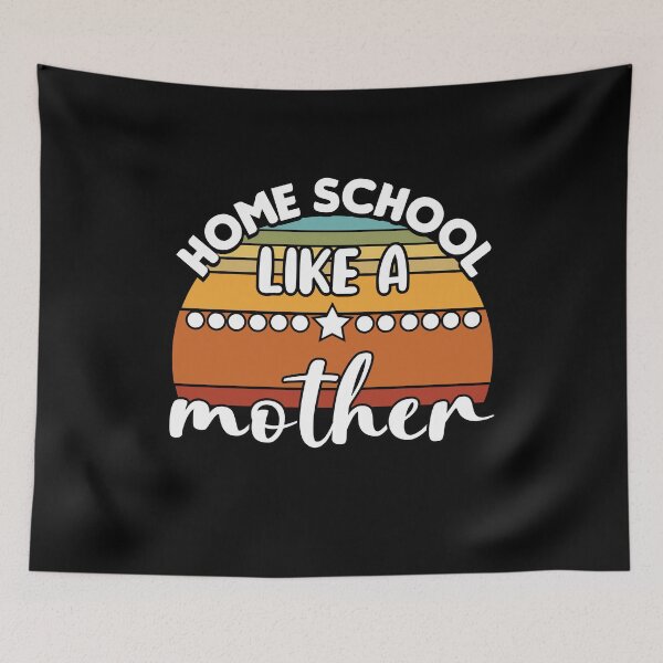 Item preview, Homeschool like a mother, FUNNY mothers quote, Cool back to school mom vintage designed and sold by holigan.