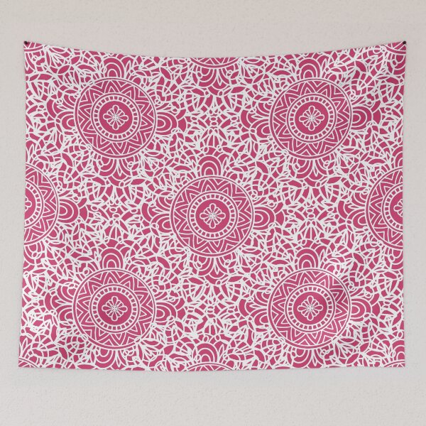 Item preview, Pink Raspberry Sorbet Zen tangle Mandala  designed and sold by MysticMagpie.