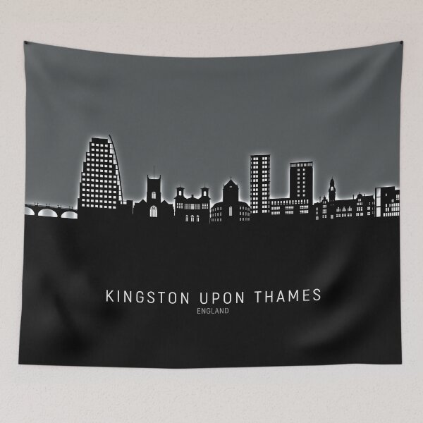 Item preview, Kingston upon Thames England Skyline designed and sold by ArtPrints.
