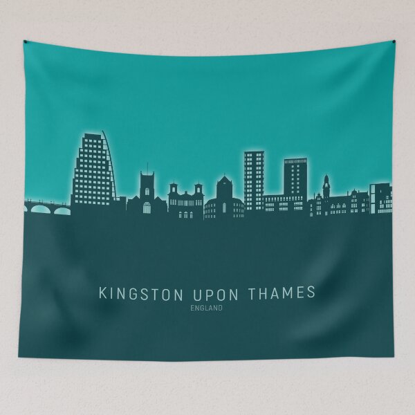 Item preview, Kingston upon Thames England Skyline designed and sold by ArtPrints.