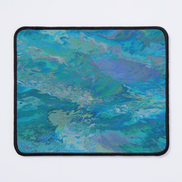 Item preview, Abstract Ocean Art Blue Waves Painting Shiny Texture designed and sold by HopefulFlower.