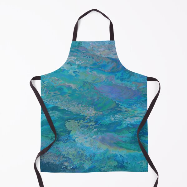 Item preview, Abstract Ocean Art Blue Waves Painting Shiny Texture designed and sold by HopefulFlower.