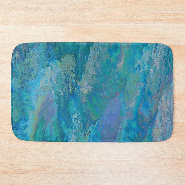 Item preview, Abstract Ocean Art Blue Waves Painting Shiny Texture designed and sold by HopefulFlower.