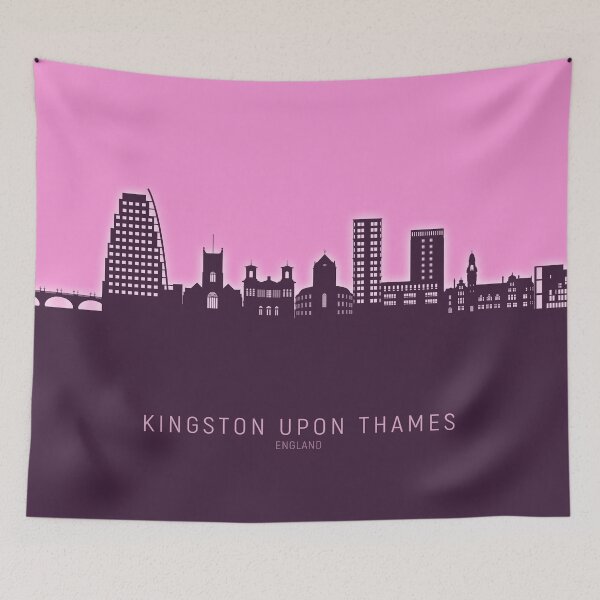 Item preview, Kingston upon Thames England Skyline designed and sold by ArtPrints.