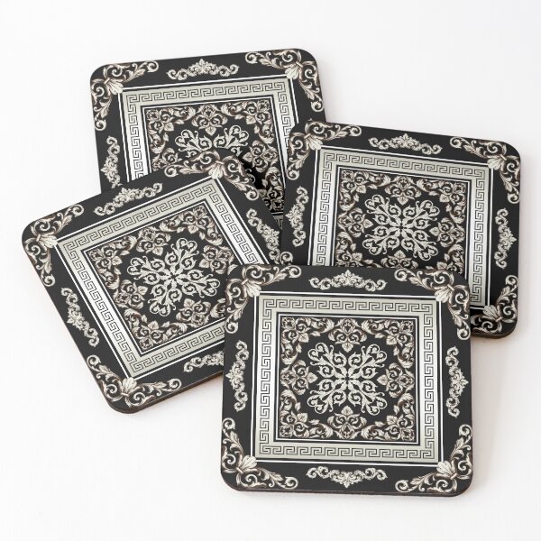 Item preview, Baroque Filigree Brown Cream Greek Meander designed and sold by Yiorgos Designs.
