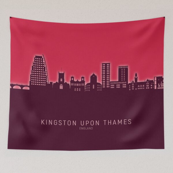 Item preview, Kingston upon Thames England Skyline designed and sold by ArtPrints.
