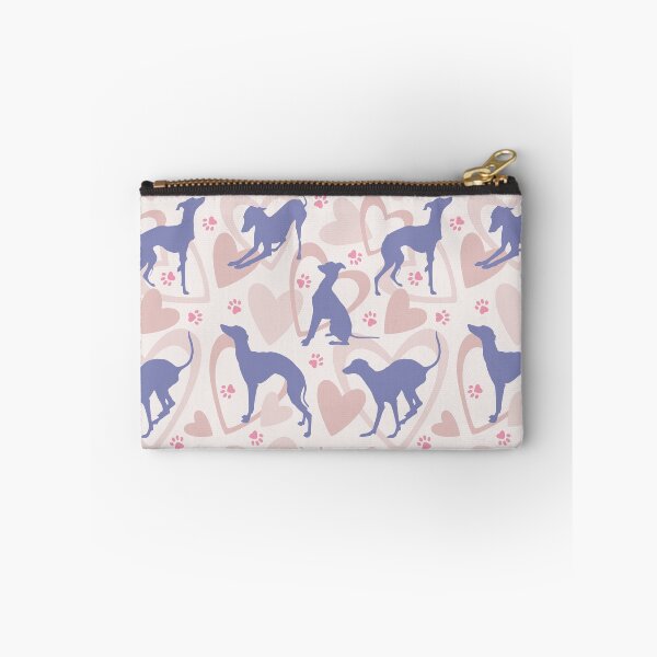 Item preview, Italian Greyhound Periwinkle violet Silhouettes Hearts Cute Pattern designed and sold by edrawings38.