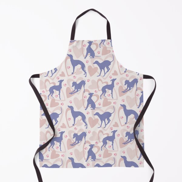 Item preview, Italian Greyhound Periwinkle violet Silhouettes Hearts Cute Pattern designed and sold by edrawings38.