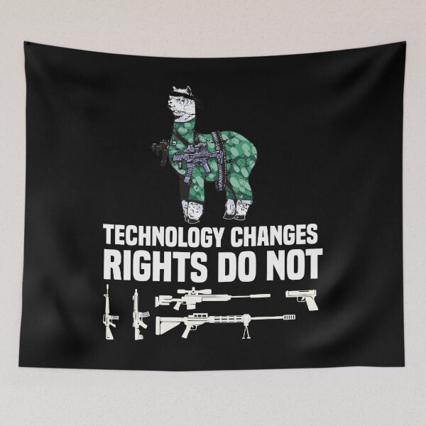 Item preview, Technology Changes Rights Do not Gun Rights 2A Statement - Llama war for llama's lovers  designed and sold by Yonshop.