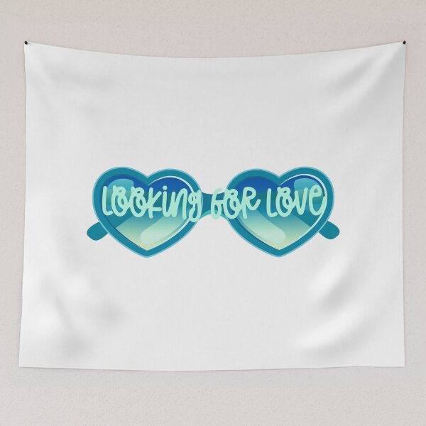 Item preview, Looking for Love (Aqua on White) designed and sold by PawsitiveMum.
