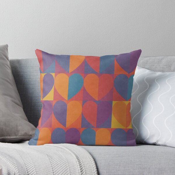Item preview,  Shades of Love Blue Purple Orange Hearts designed and sold by FAROSSTUDIO.