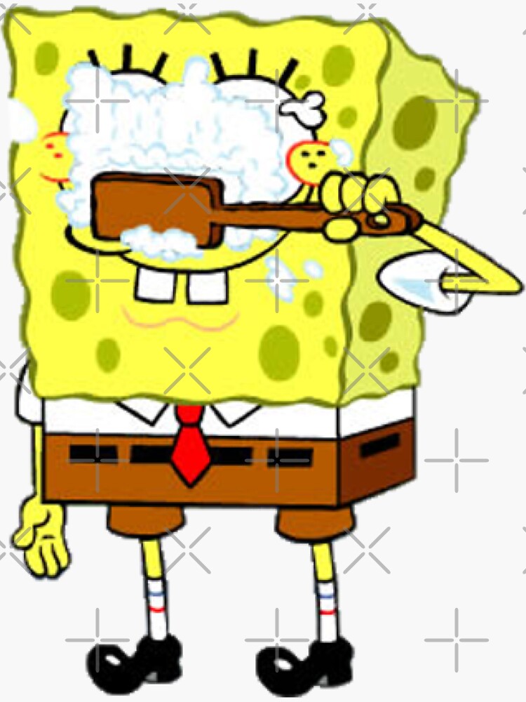"Funny Spongebob " Sticker by agirlnamedyuki Redbubble